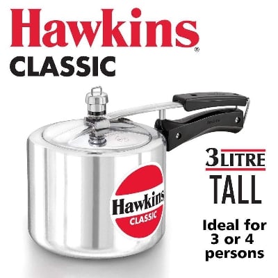 Picture of Hawkins Classic 3 L Pressure Cooker (Aluminium)