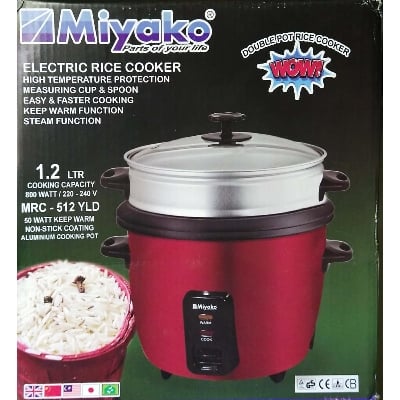 Picture of Miyako 1.2 LTR Double Pot Rice Cooker MRC-512YLD
