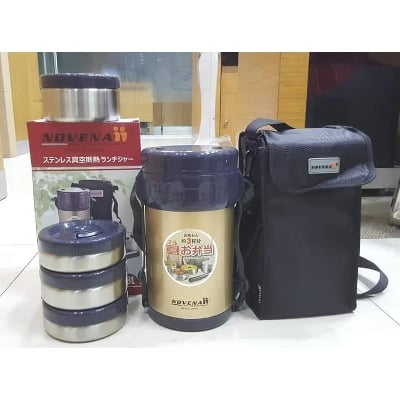 Picture of Novena Thermo Steel Hot Tiffin Carrier With Bag