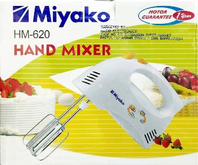 Picture of Miyako Electric Egg Beater and Hand Mixer HM-620 - White