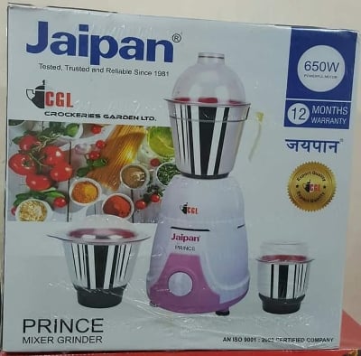 Picture of Jaipan Prince 3 in 1 Mixer Grinder/ Blender - 650 Watt India