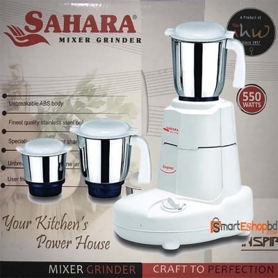 Picture of Sahara Inspire 3 In 1 550W Grinder & Blender - White and Silver