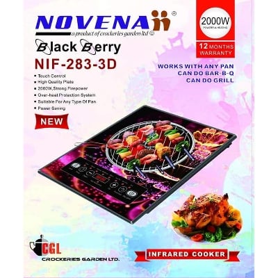 Picture of Novena Black Berry Infrared Cooker NIF-283-3D