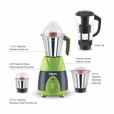 Picture of Jaipan 1 HP Fruttica Mixer Grinder Juicer - 750 watt