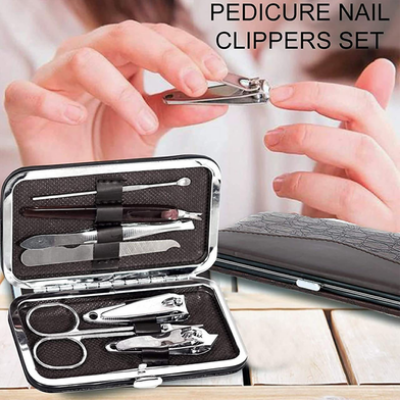 Picture of Nail cutter set 7 pcs - Manicure nail cutter set Stainless steel kit-(Silver)