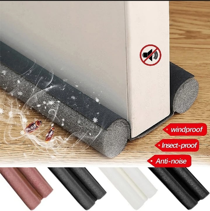 Picture of 1.5-Inch x 93 cm Large Washable and Reusable Sponge Sponge Door Bottom Sealing Strip | Effective Air & Dust Draft Stopper | MULTI-COLOR Door Draft Shield-(Multicolor)
