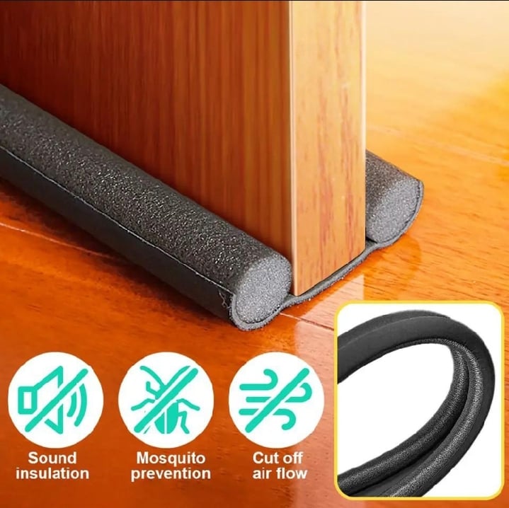 Picture of 1.5-Inch x 93 cm Large Washable and Reusable Sponge Sponge Door Bottom Sealing Strip | Effective Air & Dust Draft Stopper | MULTI-COLOR Door Draft Shield-(Multicolor)