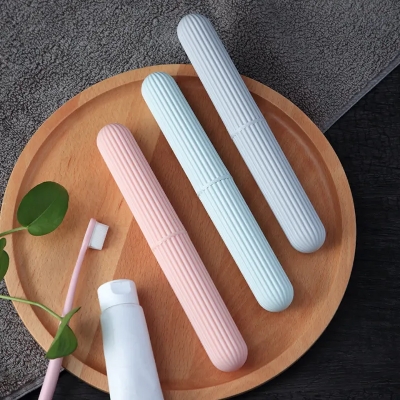 Picture of Tooth brush holder - Portable Toothbrush & Toothpaste Holder Storage Box-(Multicolor)