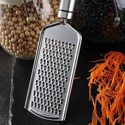 Picture of Mini Cheese Grater For Vegetables - 25Cm - Compact And Handy Tool For Grating Vegetables With Ease-(Silver)