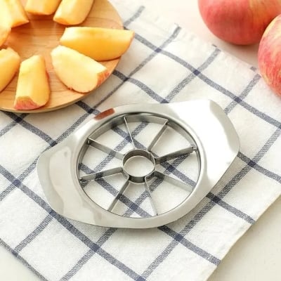 Picture of Fruit Slicer Apple Pear Cutter Stainless Steel Corers Remover Chopper Peeler Divided Kitchen Tools-(Silver)