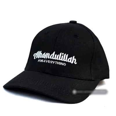 Picture of Premium Dawah Cap - ALHAMDULILLAH Embroidery - Islamic Lifestyle-(Black)