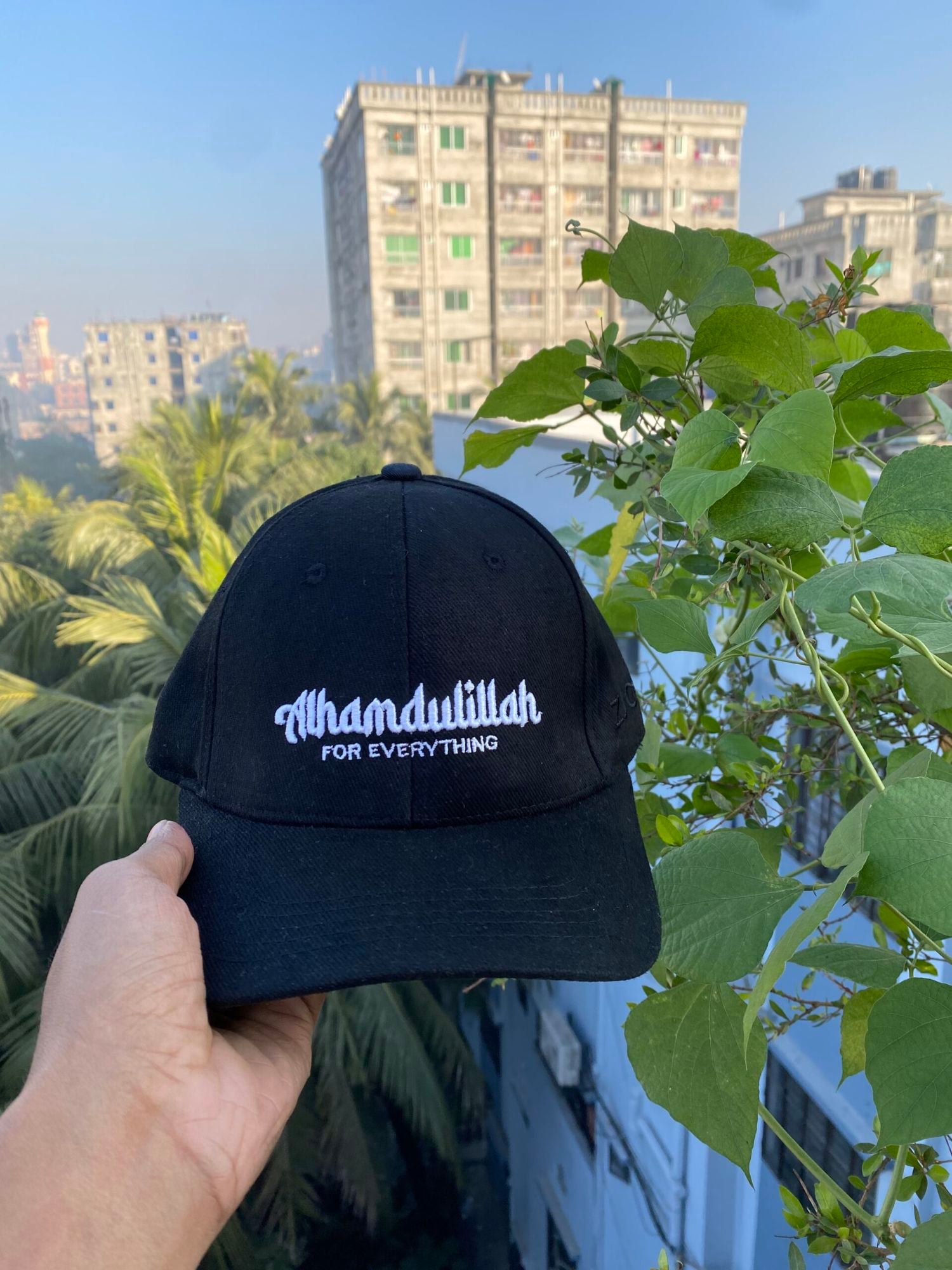 Picture of Premium Dawah Cap - ALHAMDULILLAH Embroidery - Islamic Lifestyle-(Black)
