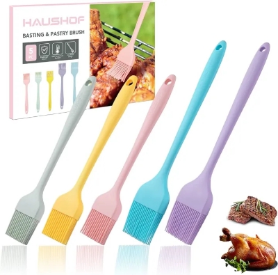 Picture of Silicone oil Brush kitchen utensil Baking Cooking Oil Brushes Bread Butter Pastry Brush-(Multicolor)