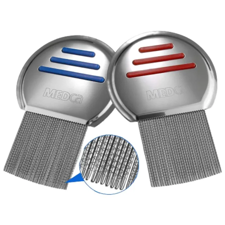 Picture of Head Lice Treatment Comb, Stainless Steel Lice Nits Treatment Comb Corrosion-Resistant for Heavy Hair-(Silver)