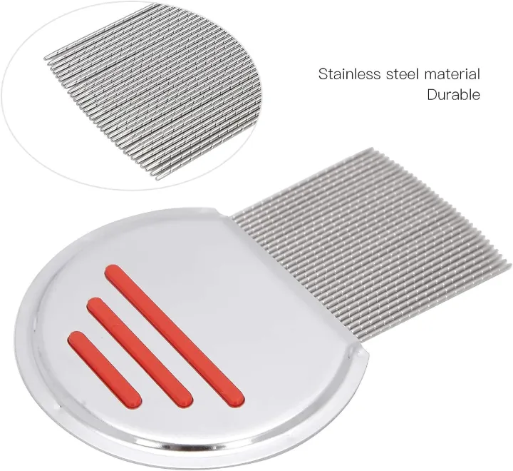 Picture of Head Lice Treatment Comb, Stainless Steel Lice Nits Treatment Comb Corrosion-Resistant for Heavy Hair-(Silver)