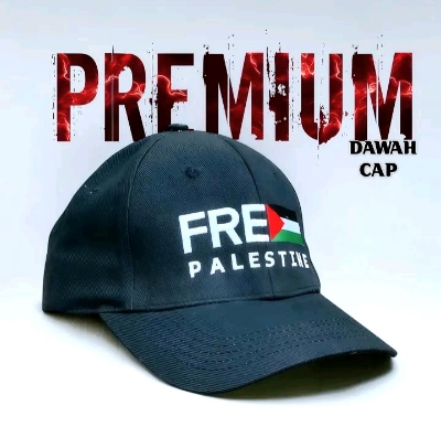 Picture of Premium Dawah Cap - Islamic Dawah Cap - FREE PALESTINE Embroidery-(Black)