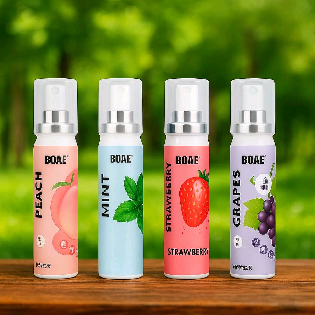 Picture of Oral Fresh Mouth Spray Portable Refreshing Strawberry Mouth Perfume Breath Freshener Spray for Bad Breath-(Strawberry)