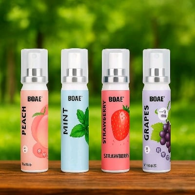 Picture of Oral Fresh Mouth Spray Portable Refreshing Strawberry Mouth Perfume Breath Freshener Spray for Bad Breath-(Strawberry)