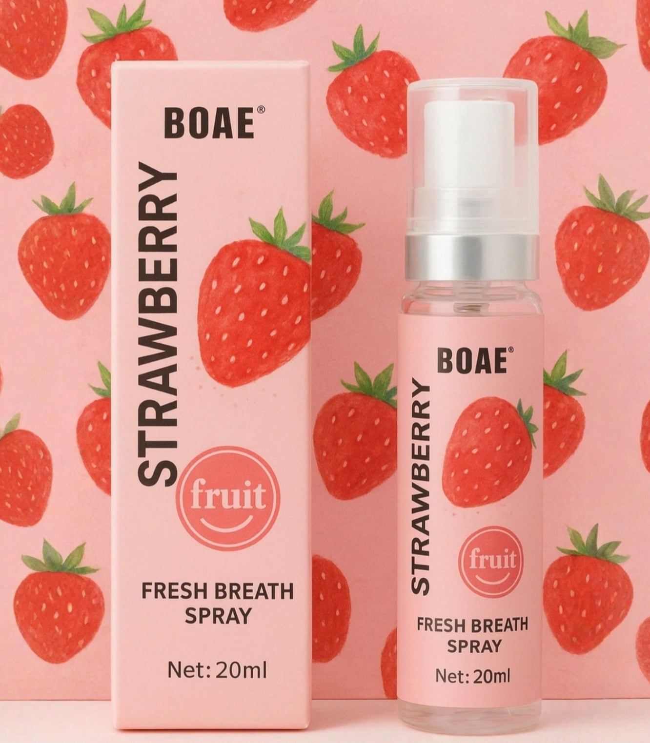Picture of Oral Fresh Mouth Spray Portable Refreshing Strawberry Mouth Perfume Breath Freshener Spray for Bad Breath-(Strawberry)