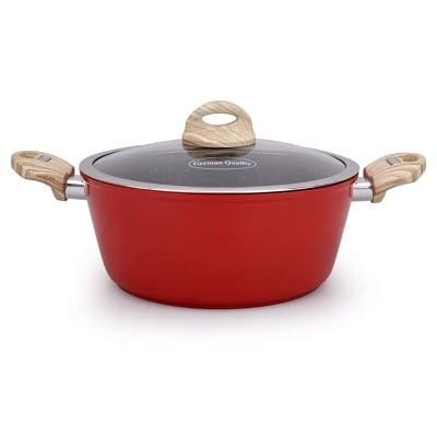 Picture of Novena Non-stick Marble Casserole with Glass Lid - 26cm