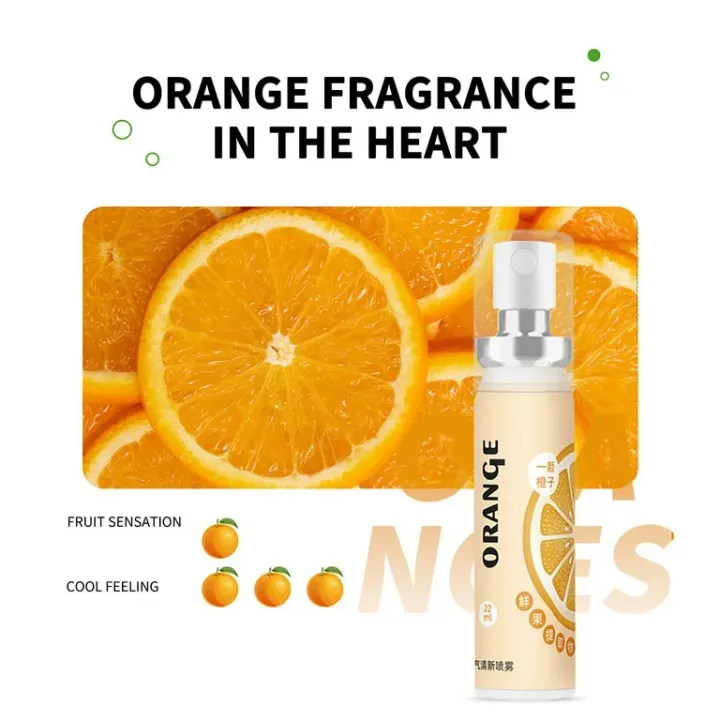 Picture of Oral Fresh Spray Mouth Freshener Orange Smell Fresh Breath Mouth Orange Flavour Persistent Portable Oral Care-(Orange)