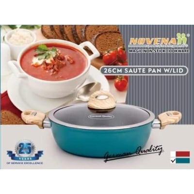 Picture of Novena Non stick Marble Saute Pan with Glass Lid - 26cm