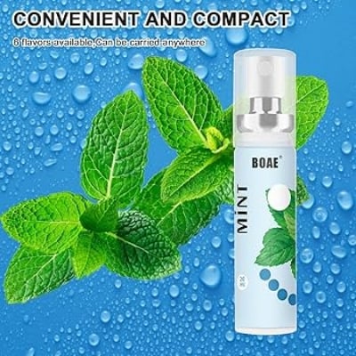 Picture of Oral Care Fruity Fresh Breath Mouth Spray Portable Refreshing Mint Mouth Perfume Breath Freshener Spray for Bad Breath-(Mint)