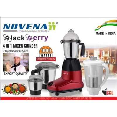 Picture of Novena Black Berry 4 in 1 Mixer Grinder 1200 Watts