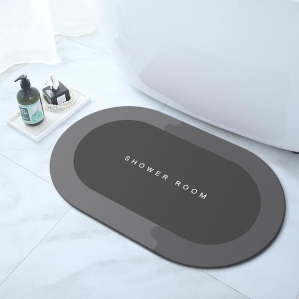 Picture of Bathroom Rugs, Modern Diatomaceous Earth Super Absorbent Quick Dry Grey Bath Mat Non Slip, Thin Bathroom Rugs Fit Under Door, Bathmats Rugs Washable, Bath Mats for Bathroom Floor, Bath Rugs-(Multicolor)