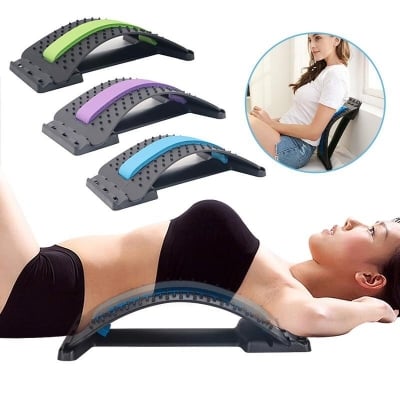 Picture of Back Massage Magic Stretcher Fitness Equipment Stretch Relax Mate Stretcher Lumbar Support Spine Pain Relief Chiropractic-(Multicolor)