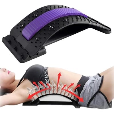 Picture of Back Massage Magic Stretcher Fitness Equipment Stretch Relax Mate Stretcher Lumbar Support Spine Pain Relief Chiropractic-(Multicolor)