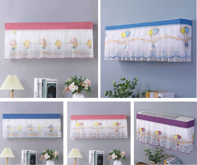 Picture of New Dustproof AC Cover (1 ton & 1.5 Ton & 2 Ton ) Decorative AC Protector Dust Cover Air Conditioner Dustproof Fabric Cover Beautiful Design-(2 Ton)