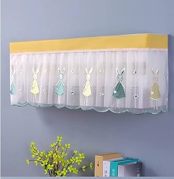 Picture of New Dustproof AC Cover (1 ton & 1.5 Ton & 2 Ton ) Decorative AC Protector Dust Cover Air Conditioner Dustproof Fabric Cover Beautiful Design-(2 Ton)