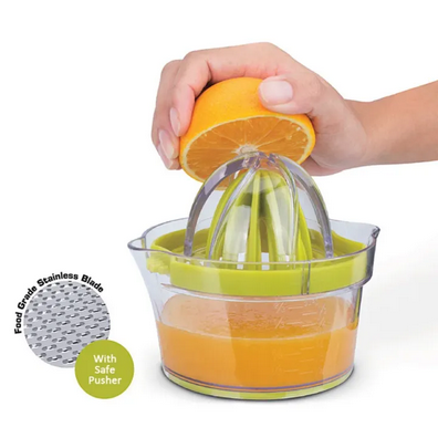 Picture of Citrus Lemon Orange Juicer Manual Hand Squeezer With Built-in Measuring Cup Non-Slip Ginger Garlic Cheese Grater-(Multicolor)