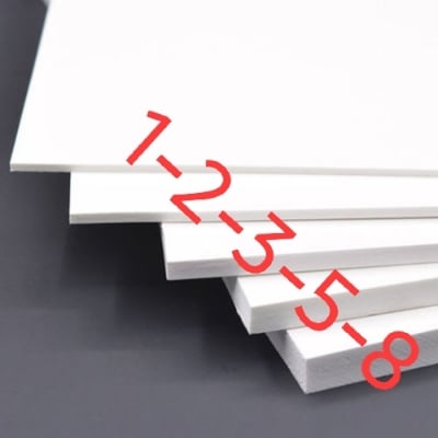 Picture of 3mm PVC Board White for Craft and DIY Project 3 pcs-(White)