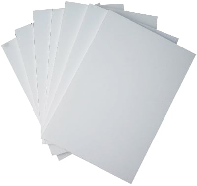 Picture of 3mm PVC Board White for Craft and DIY Project 3 pcs-(White)