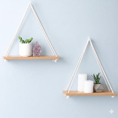 Picture of Wall hanging Shelf Floating Hook Wall Hanger Home Decore - Display Showpieces Holder 1pc Wall Decoration