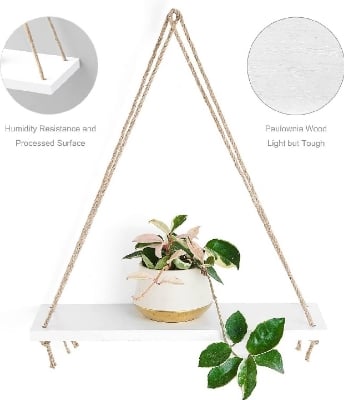 Picture of Wall hanging Shelf Floating Hook Wall Hanger Home Decore Wall Decoration