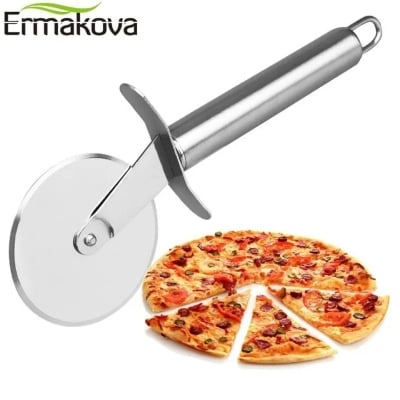 Picture of Pizza Cutter Wheel Stainless Steel Round Shape - Effortlessly Slice Your Pizza With Precision