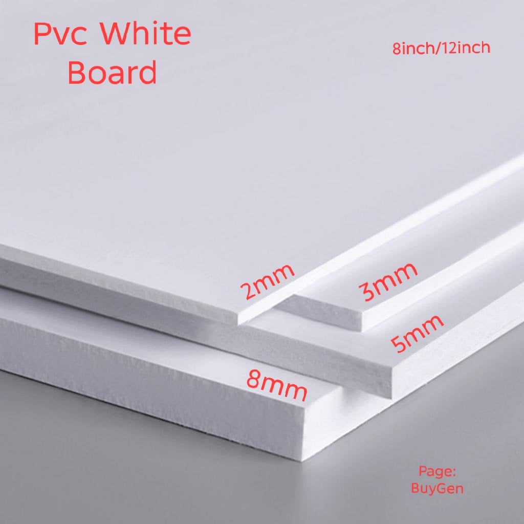 Picture of 3mm Solid White PVC Board 8x12 Inch | DIY Craft Base | Handmade Showpiece & Home Decor Board 3pcs