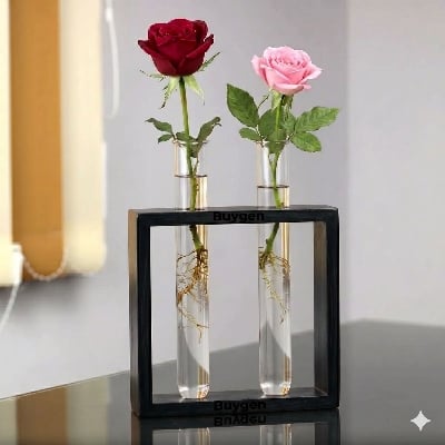 Picture of Test Tube Planter with Pvc Holder for Office Table Top & Living Room Decoration