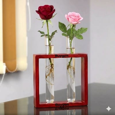 Picture of Test Tube Planter with Pvc Holder for Office Table Top & Living Room Decoration