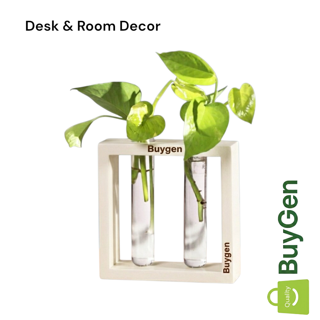 Picture of Test Tube Planter with Pvc Holder for Office Table Top & Living Room Decoration
