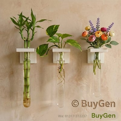 Picture of Wall Mounted Hydroponic Vase | 1/2/3 PCS Test Tube Plant Holder | Waterproof PVC Minimal Home Decor