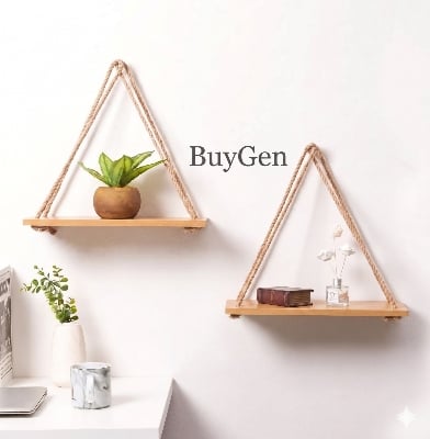Picture of Wall hanging Shelf Floating Hook Wall Hanger Home Decore Wall Decoration