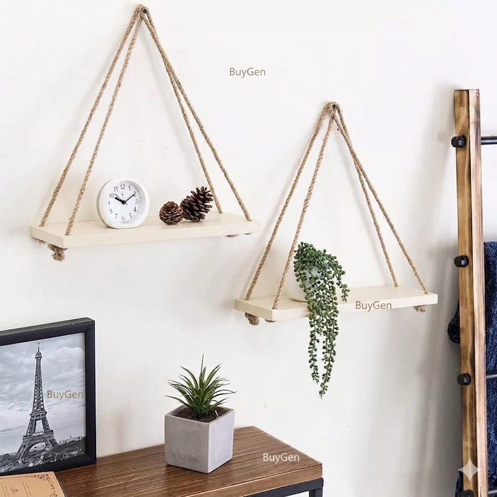 Picture of Wall hanging Shelf Floating Hook Wall Hanger Home Decore Wall Decoration
