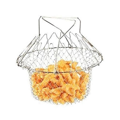 Picture of 12 In 1 Stainless Steel Chef Basket Kitchen Tool - Silver