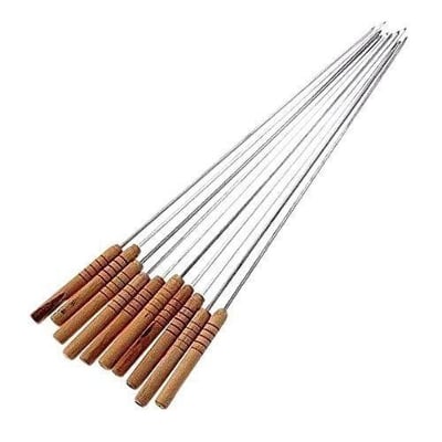 Picture of 12 Pieces Barbecue Grill Sticks Set - Silver