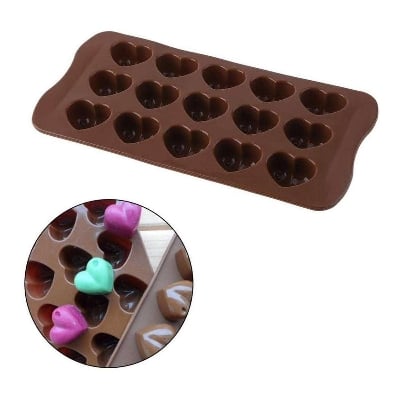 Picture of Silicone Ice-Cube Chocolate Cake Jelly Tray Pan Heart Maker Mold Mould