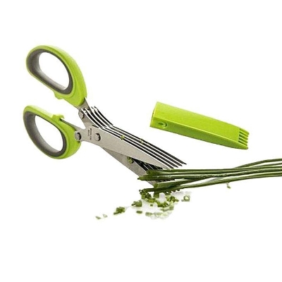 Picture of 5 Blade Kitchen Scissors - Green